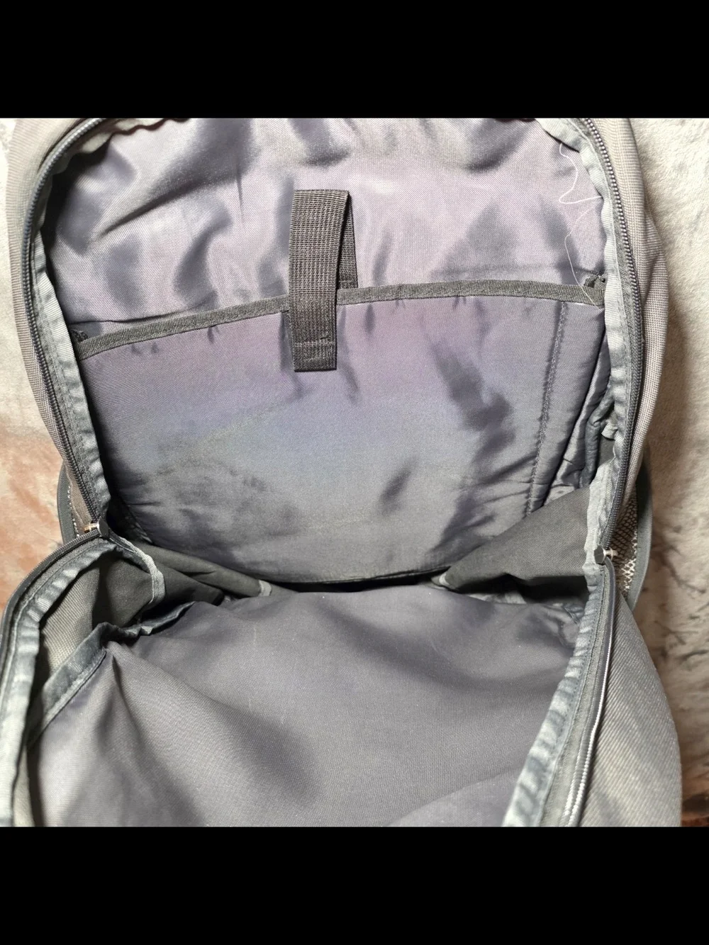 Jansport Gray and Purple Trans Backpack